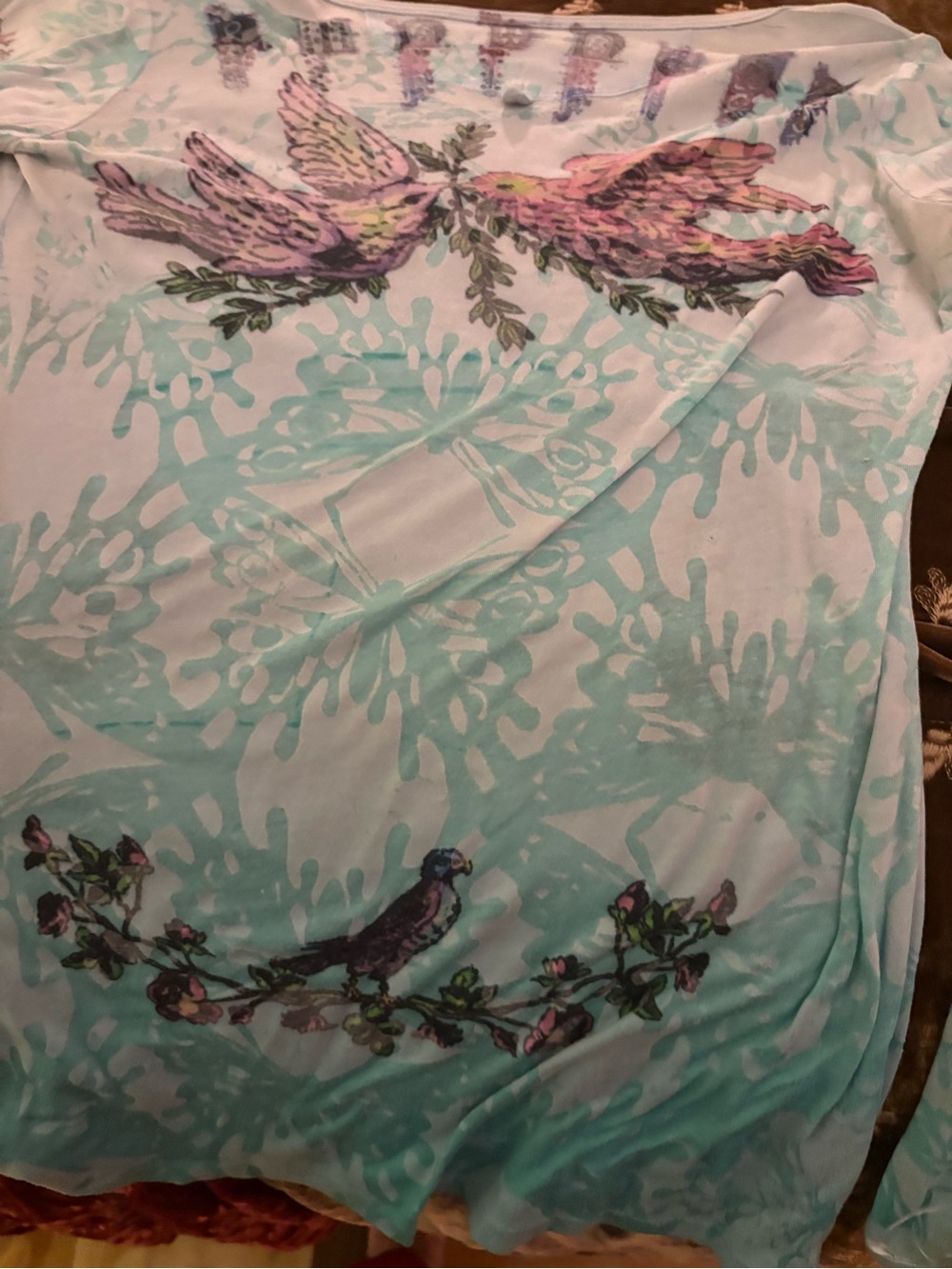 Butterfly Dropout Y2K long sleeve blouse tee size 4 small - Picture 4 of 4